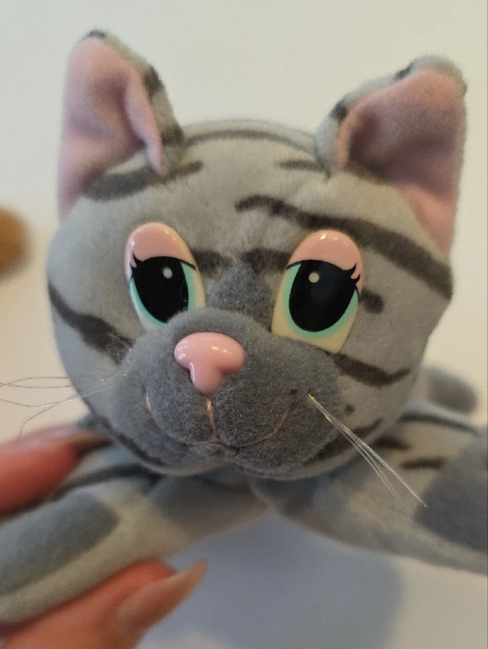 Vintage Tonka Pound Puppies Pound Purries Cat Plush Lot 2 Tan Gray Tabby 80s Kid